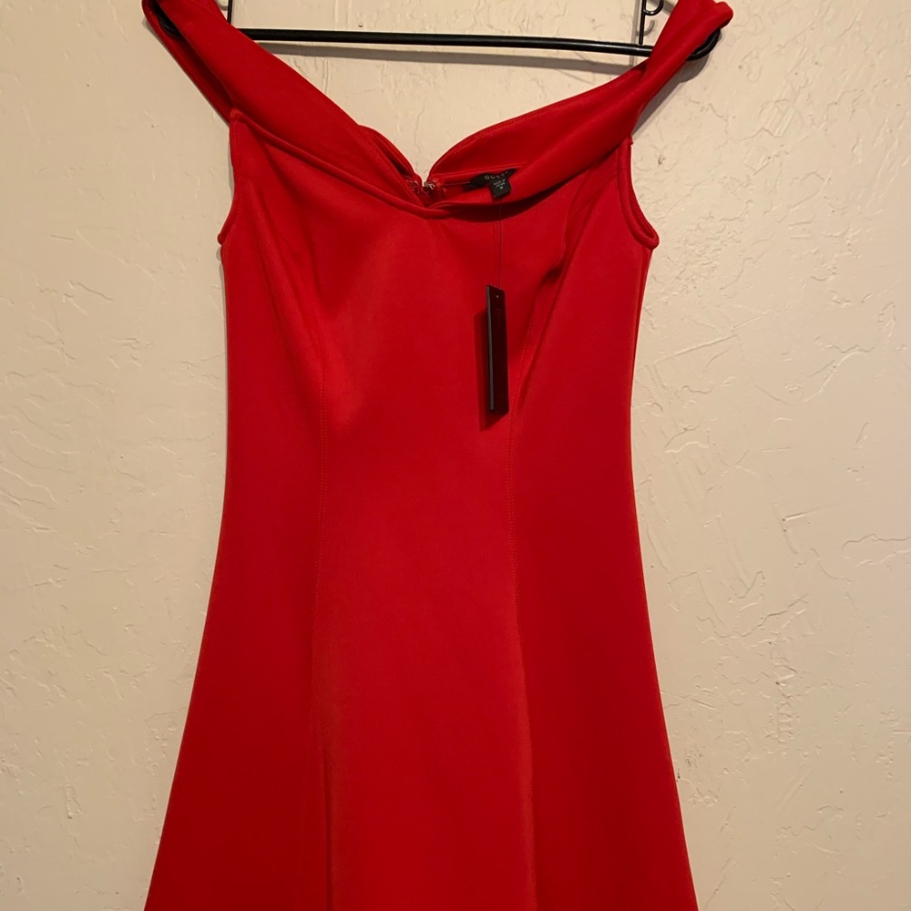 Red dress guess brand